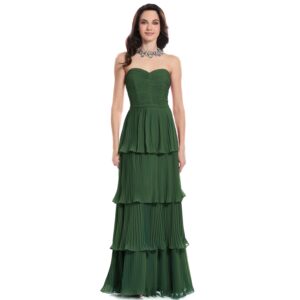 Zulema Vestido Largo Escote V Con Transparencia Falda Semicircular (copia)