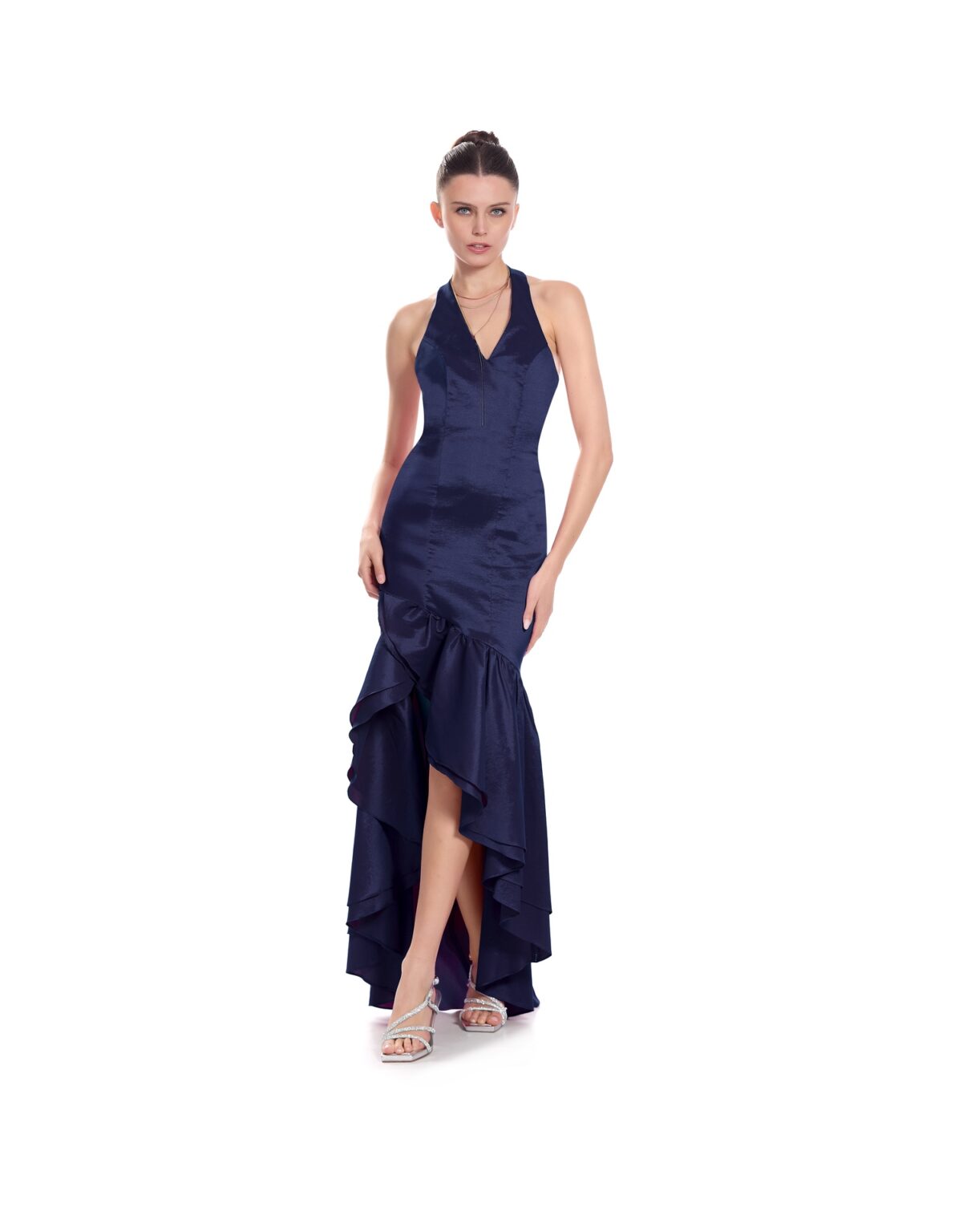 Armoni Vestido Sirena con Corpiño y Tirantes de Espagueti