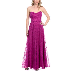 Mabel Vestido Largo Strapless Escote Corazón Y Falda Semicircular