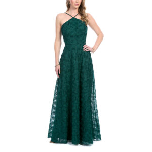 Dalia Vestido Largo Escote Halter y Falda Semicircular
