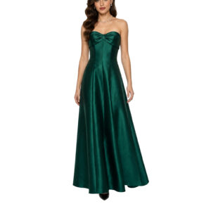 Fabiola Vestido Largo Strapless Escote Corazón Y Falda Semicircular